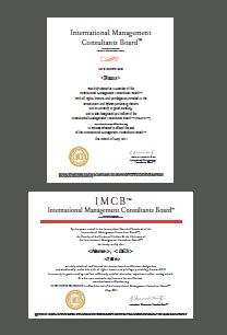 IMCB Sample Certification Management Consultant Certified